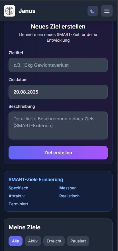 Ziele und Projekte Übersicht